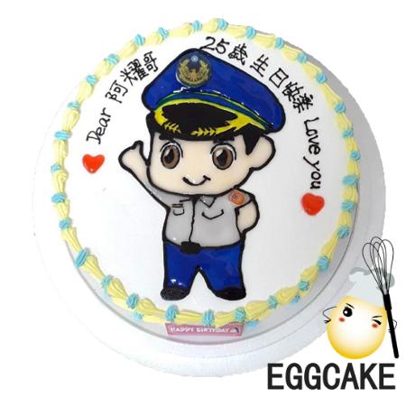 艾格創意蛋糕殿手繪警察